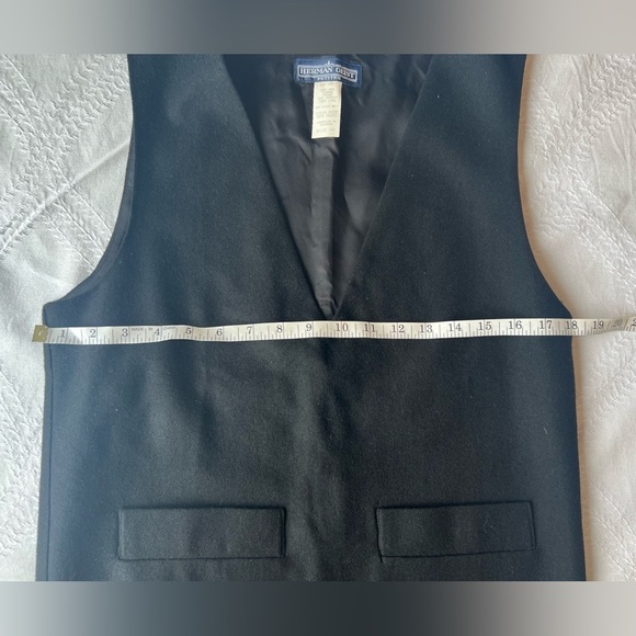 Vintage 90s minimalist wool shift dress Made in USA By Herman Geist classic - Picture 6 of 16